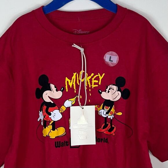 Vans and Walt Disney World Youth Graphic T-Shirt in Red (Large) - Picture 2 of 10